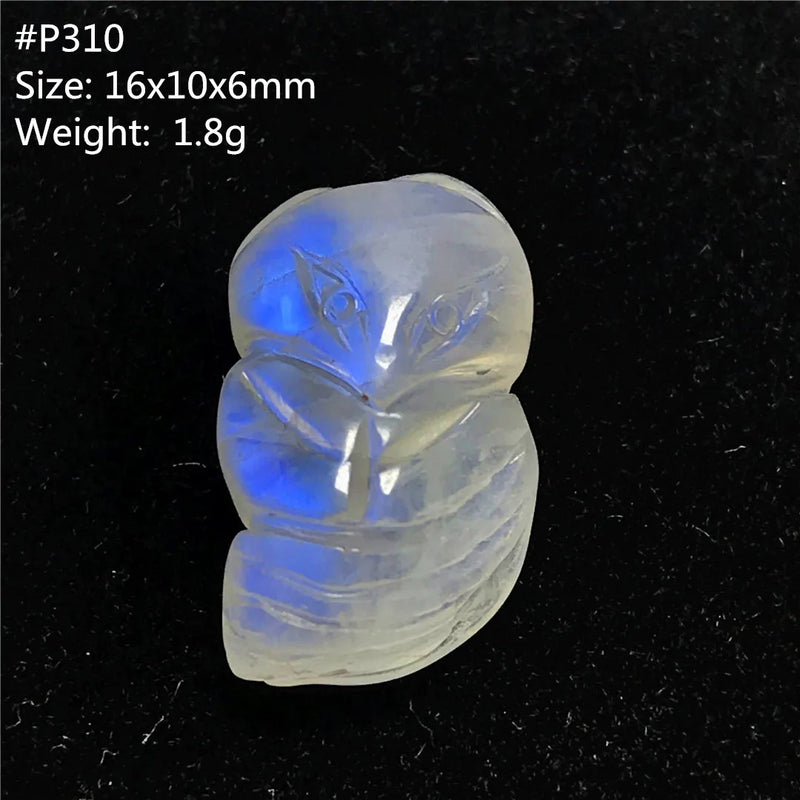 Natural Light Moonstone Pendant Lady Man Fox Carved Crystal Beads AAAAA