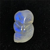 Natural Light Moonstone Pendant Lady Man Fox Carved Crystal Beads AAAAA