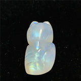 Moonstone Pendant Carved Fox Crystal Beads Love Luck Healing Gift