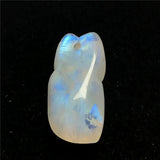 Moonstone Pendant Carved Fox Crystal Beads Love Luck Healing Gift
