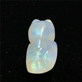 Moonstone Pendant Carved Fox Crystal Beads Love Luck Healing Gift