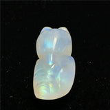 Moonstone Pendant Carved Fox Crystal Beads Love Luck Healing Gift