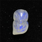 Moonstone Pendant 14x8x6mm Fox Carved Crystal Beads