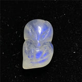 Moonstone Pendant 14x8x6mm Fox Carved Crystal Beads
