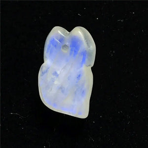 Moonstone Pendant 14x8x6mm Fox Carved Crystal Beads