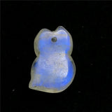 Moonstone Pendant Fox Carved Crystal Beads Luck Love Healing Stone