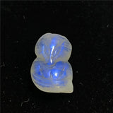 Moonstone Pendant Fox Carved Crystal Beads Luck Love Healing Stone