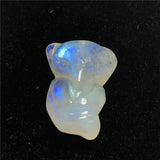 Moonstone Pendant Fox Carved Crystal Beads Luck Healing Stone Jewelry