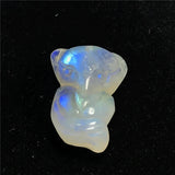 Moonstone Pendant Fox Carved Crystal Beads Luck Healing Stone Jewelry