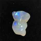Moonstone Pendant Fox Carved Crystal Beads Luck Healing Stone Jewelry