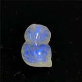 Moonstone Pendant Fox Carved Crystal Beads Luck Love Healing Stone