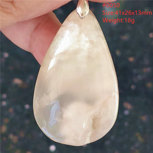 Natural Cherry Agate Gemstone Pendant Crystal Necklace Water Drop