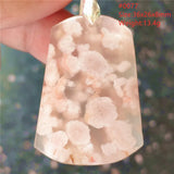 Natural Cherry Agate Gemstone Pendant Crystal Necklace Water Drop