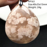 Natural Cherry Agate Necklace Pendant Healing Wealth Love Gift