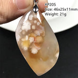 Natural Cherry Agate Necklace Pendant Healing Wealth Love Gift
