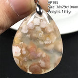 Natural Cherry Agate Necklace Pendant Healing Wealth Love Gift