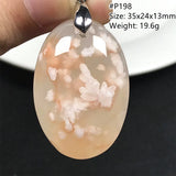 Natural Cherry Agate Necklace Pendant Healing Wealth Love Gift