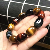Colorful Tiger's Eye Bracelet Crystal Beads Red Yellow for Women Lady Men