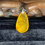 Natural Rutilated Pendant Jewelry 28x16x8mm For Wealth Luck Gift