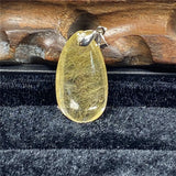 Natural Rutilated Pendant 31x17x10mm For Wealth Luck Gift