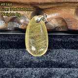 Natural Rutilated Pendant 31x17x10mm For Wealth Luck Gift