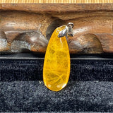 Natural Rutilated Pendant Jewelry 33x13x9mm For Wealth Luck Gift