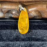 Natural Rutilated Pendant Jewelry 33x13x9mm For Wealth Luck Gift