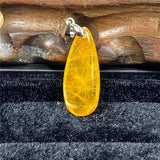 Natural Rutilated Pendant Jewelry 33x13x9mm For Wealth Luck Gift