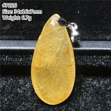 Natural Rutilated Quartz Pendant Wealth Lucky Reiki Gift Crystal Jewelry