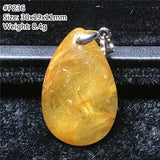 Natural Rutilated Quartz Pendant Wealth Lucky Reiki Gift Crystal Jewelry