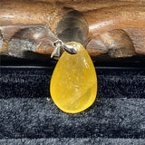Natural Rutilated Quartz Pendant 27x17x11mm AAAAA
