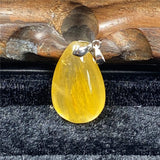 Natural Rutilated Quartz Pendant 27x17x11mm AAAAA