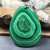 Green Malachite Chrysocolla Crystal Pendant For Women Men Gift