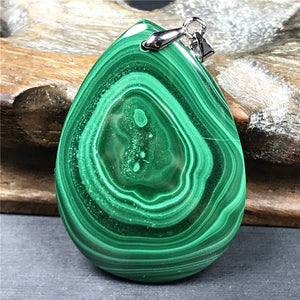 Green Malachite Chrysocolla Crystal Pendant For Women Men Gift