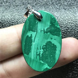 Natural Green Malachite Chrysocolla Pendant 32x21x7mm