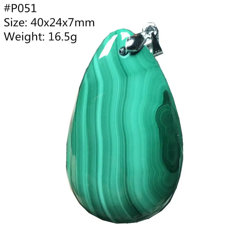 Natural Green Malachite Chrysocolla Pendant Jewelry AAAAA