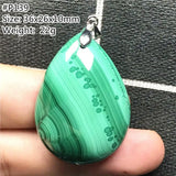 Natural Green Malachite Chrysocolla Pendant 29x20x10mm