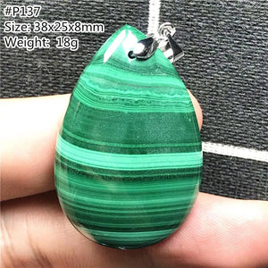Natural Green Malachite Chrysocolla Pendant 29x20x10mm