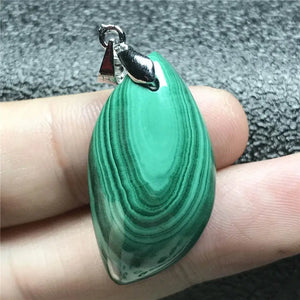 Green Malachite Chrysocolla Pendant Silver Crystal Beads Horse Eye Gemstone