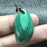 Green Malachite Chrysocolla Pendant Silver Crystal Beads Horse Eye Gemstone