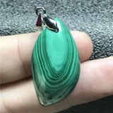 Green Malachite Chrysocolla Pendant Silver Crystal Beads Horse Eye Gemstone