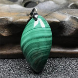 Natural Green Malachite Chrysocolla Pendant Jewelry Silver Crystal 31x17x10mm