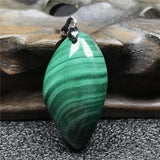 Natural Green Malachite Chrysocolla Pendant Jewelry Silver Crystal 31x17x10mm