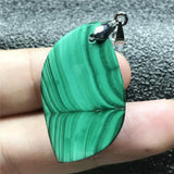 Green Malachite Chrysocolla Pendant Jewelry Silver Crystal 33x19x10mm