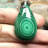 Natural Green Malachite Chrysocolla Pendant Jewelry Silver Healing Luck Gift