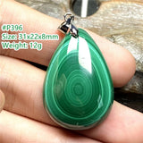 Natural Green Malachite Chrysocolla Pendant Jewelry Silver Healing Luck Gift