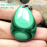 Natural Green Malachite Chrysocolla Pendant Jewelry Silver Healing Luck Gift