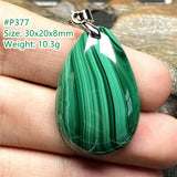 Natural Green Malachite Chrysocolla Pendant Jewelry Silver Healing Luck Gift