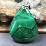 Natural Malachite Chrysocolla Pendant Jewelry Silver Crystal AAAAA