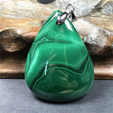 Natural Malachite Chrysocolla Pendant Jewelry Silver Crystal AAAAA